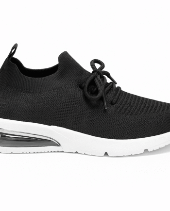Sort Dame Elastik - Sneakers