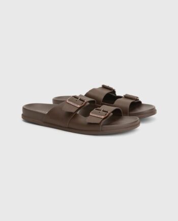 44 Elevated Leather Buckle Sandal - Tommy Hilfiger Sandaler  - 8720116774986
