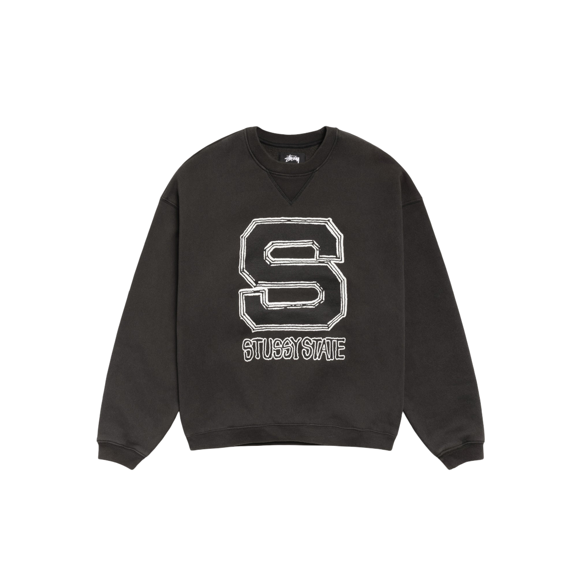 Sort Stussy State Crew Hoodie Black - Stussy Sneakers