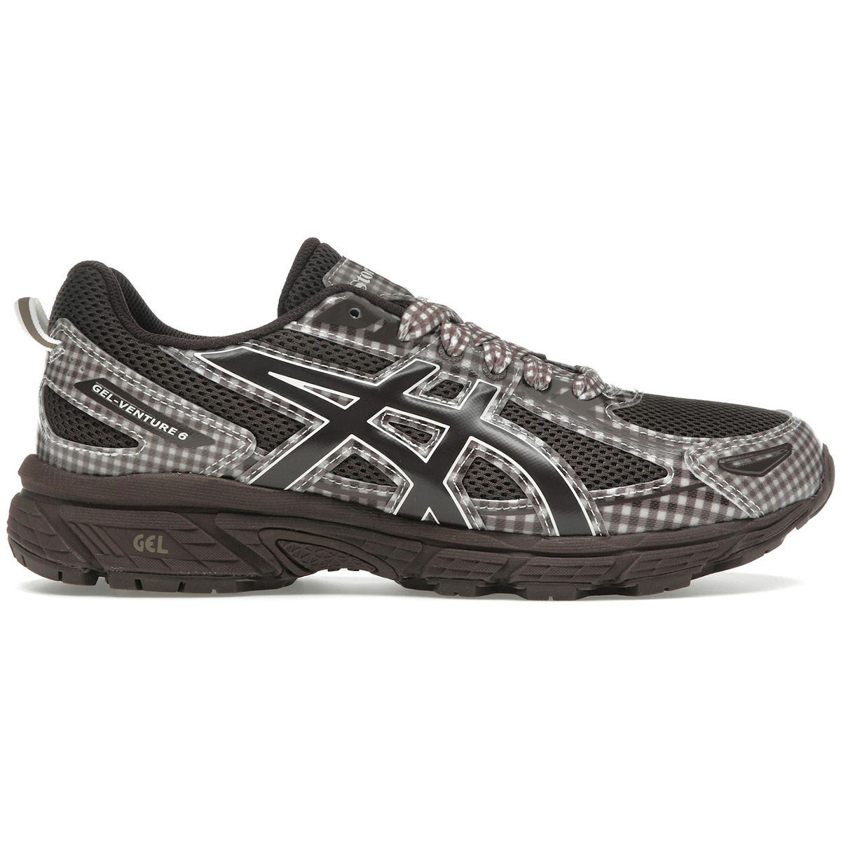 Asics Gel Venture Story Mfg Reddish Brown Gingham - Asics Sneakers