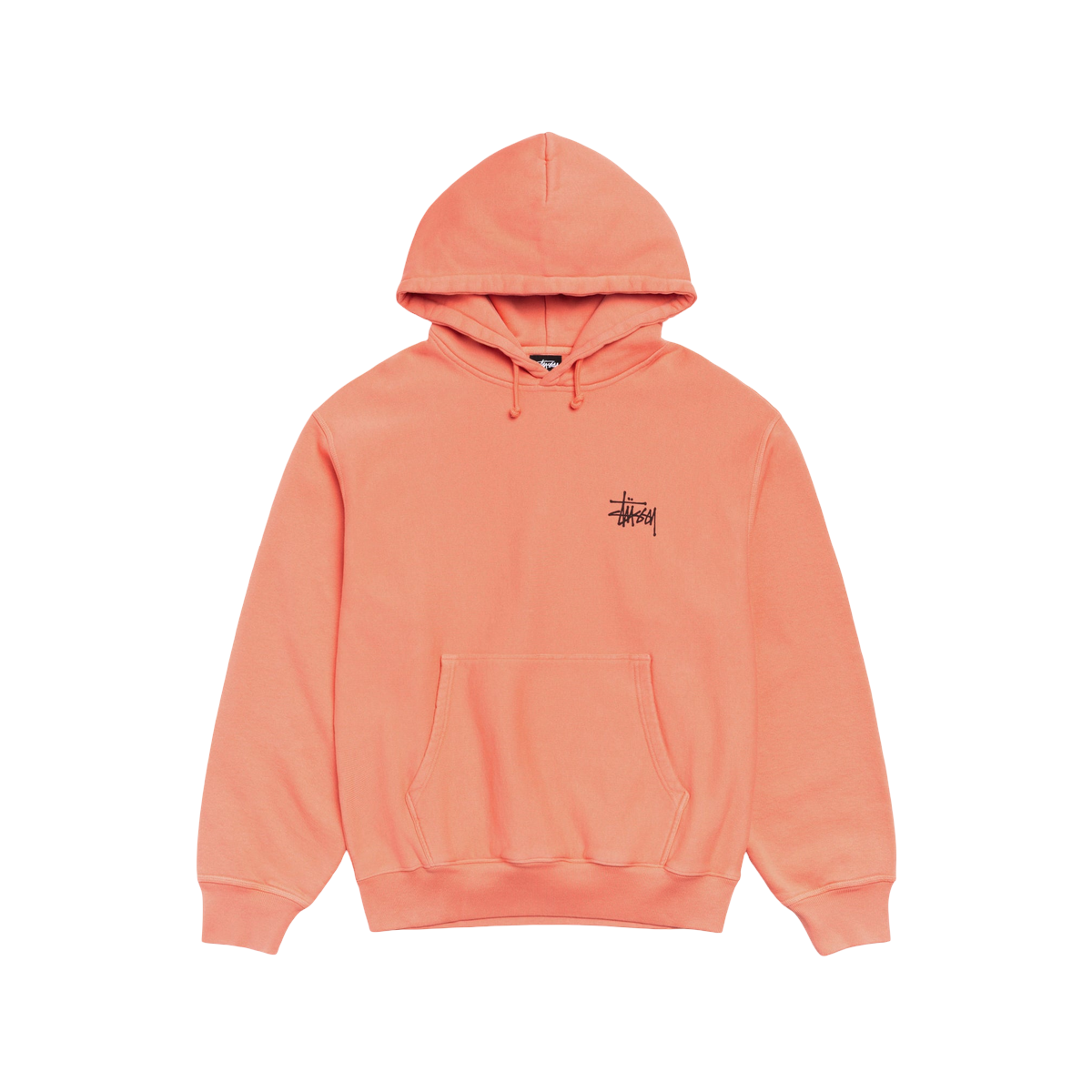 Stussy Basic Hoodie Pigment Dyed Sherbert - Stussy Sneakers