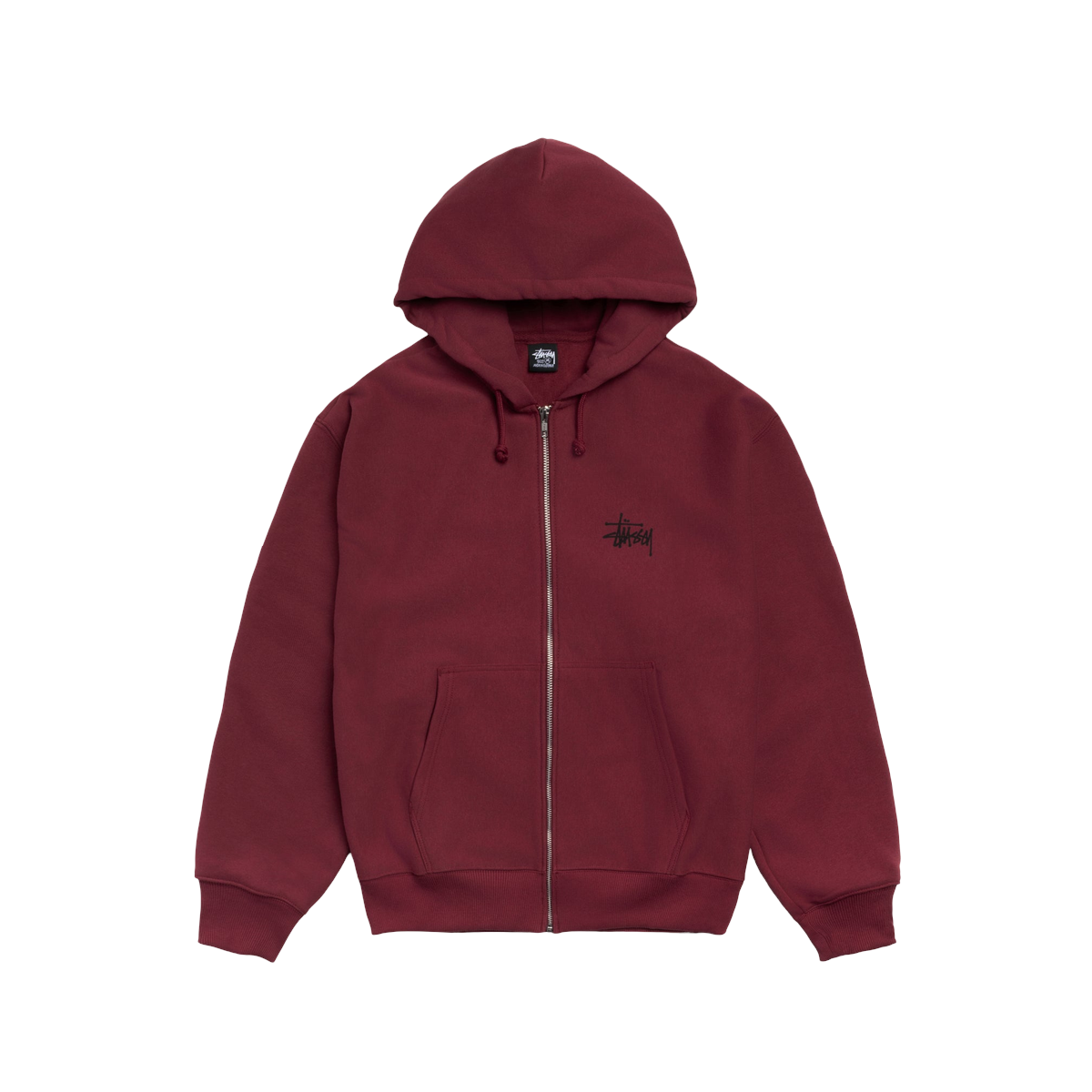 Stussy Basic Zip Hoodie Wine - Stussy Sneakers
