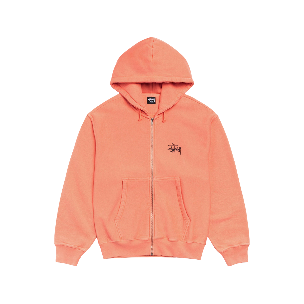 Stussy Basic Zip Hoodie Pigment Dyed Sherbert - Stussy Sneakers