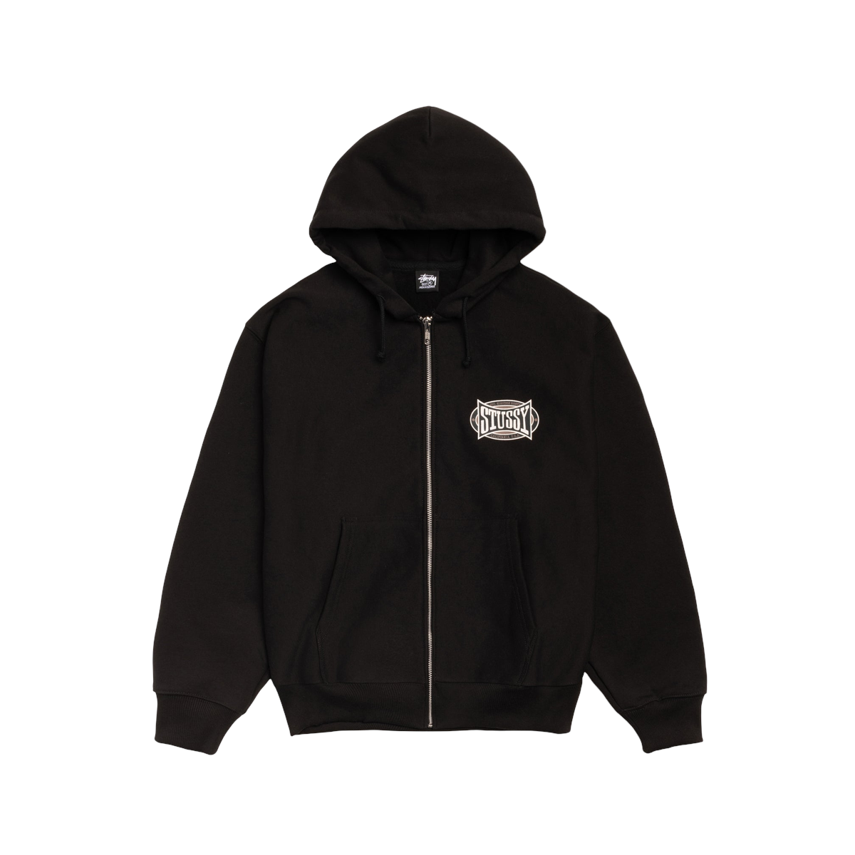 Sort Stussy Champion Oval Zip Hoodie Black - Stussy Sneakers