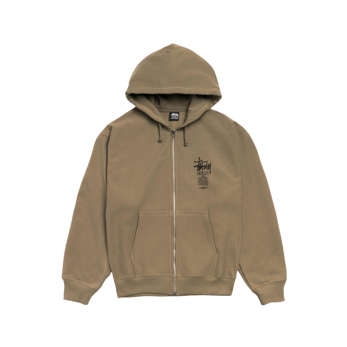 Stussy Swim Out Zip Hoodie Army - Stussy Sneakers