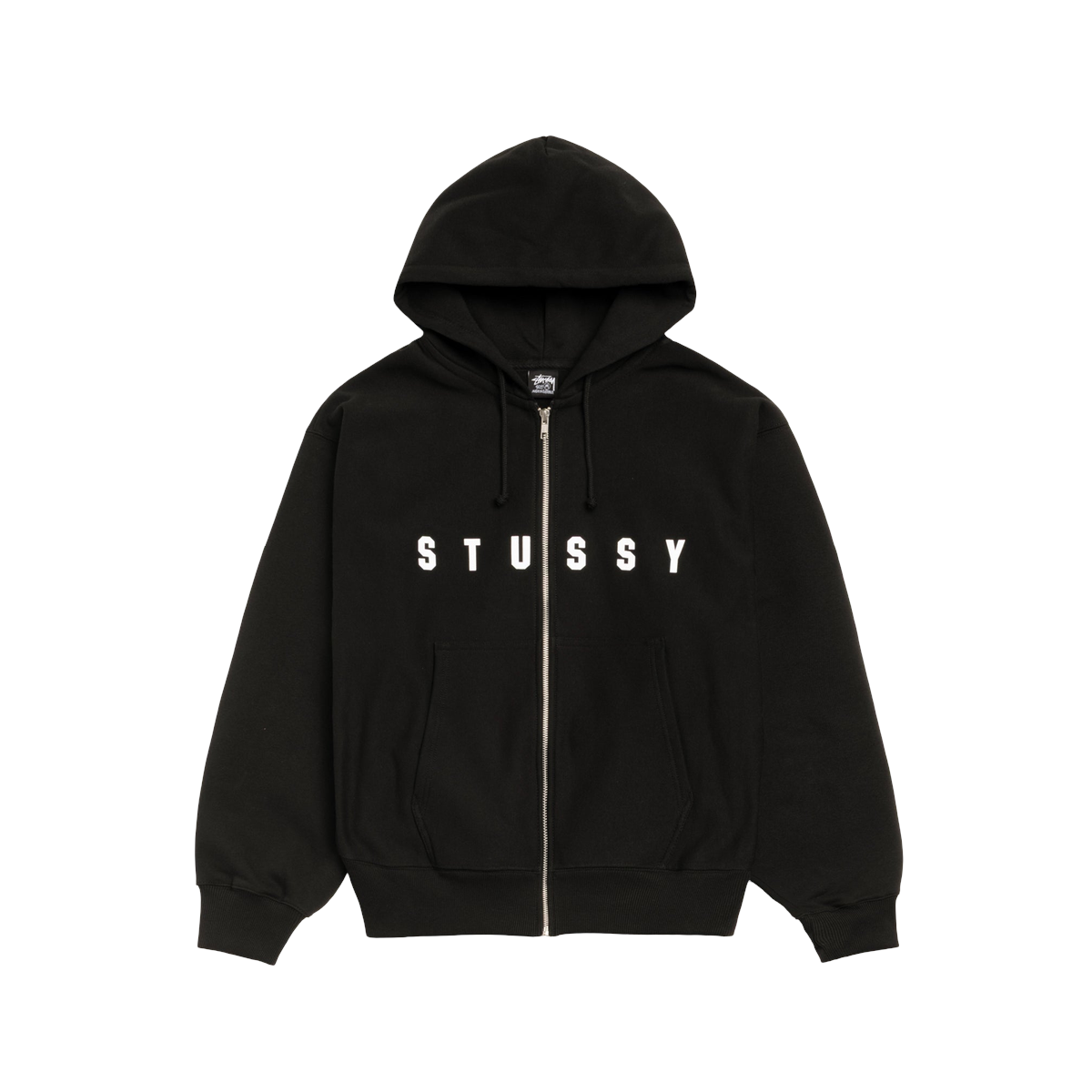 Sort Stussy Lens Zip Hoodie Black - Stussy Sneakers