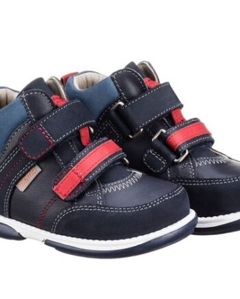 Memo Polo Sneakers Dark Navy Rød Velcrosko Med Ekstra Støtte - Memo Sneakers