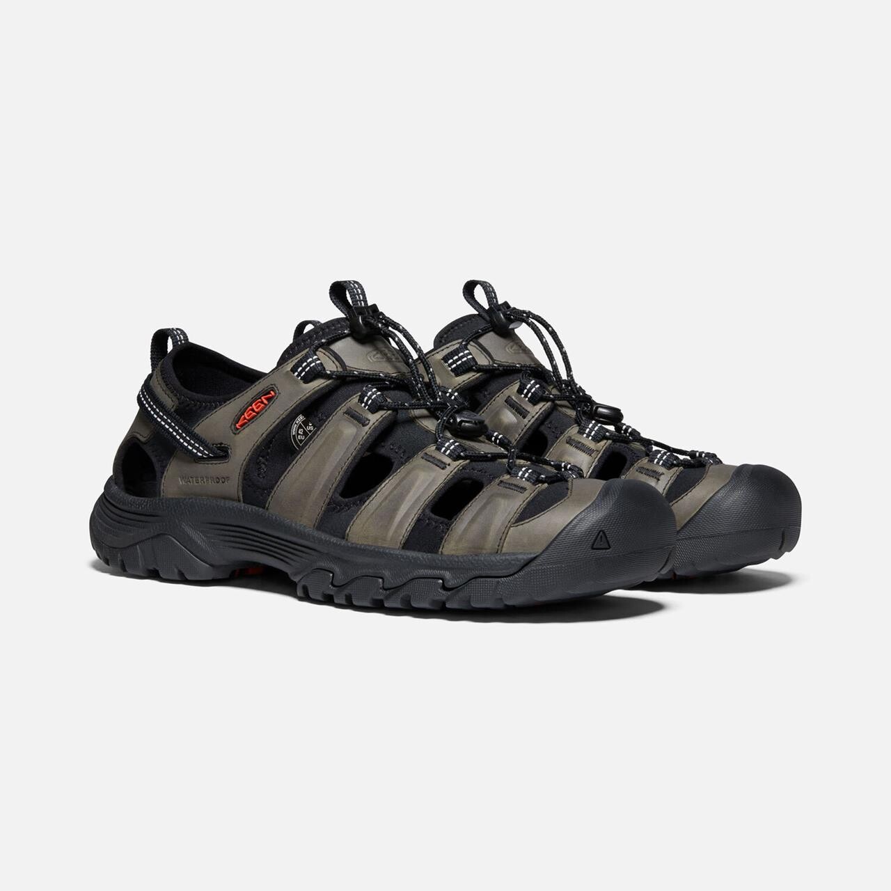 Sort Keen Mens Targhee Iii Sandal Grå Grey Black - Keen Sandaler - 191190488416