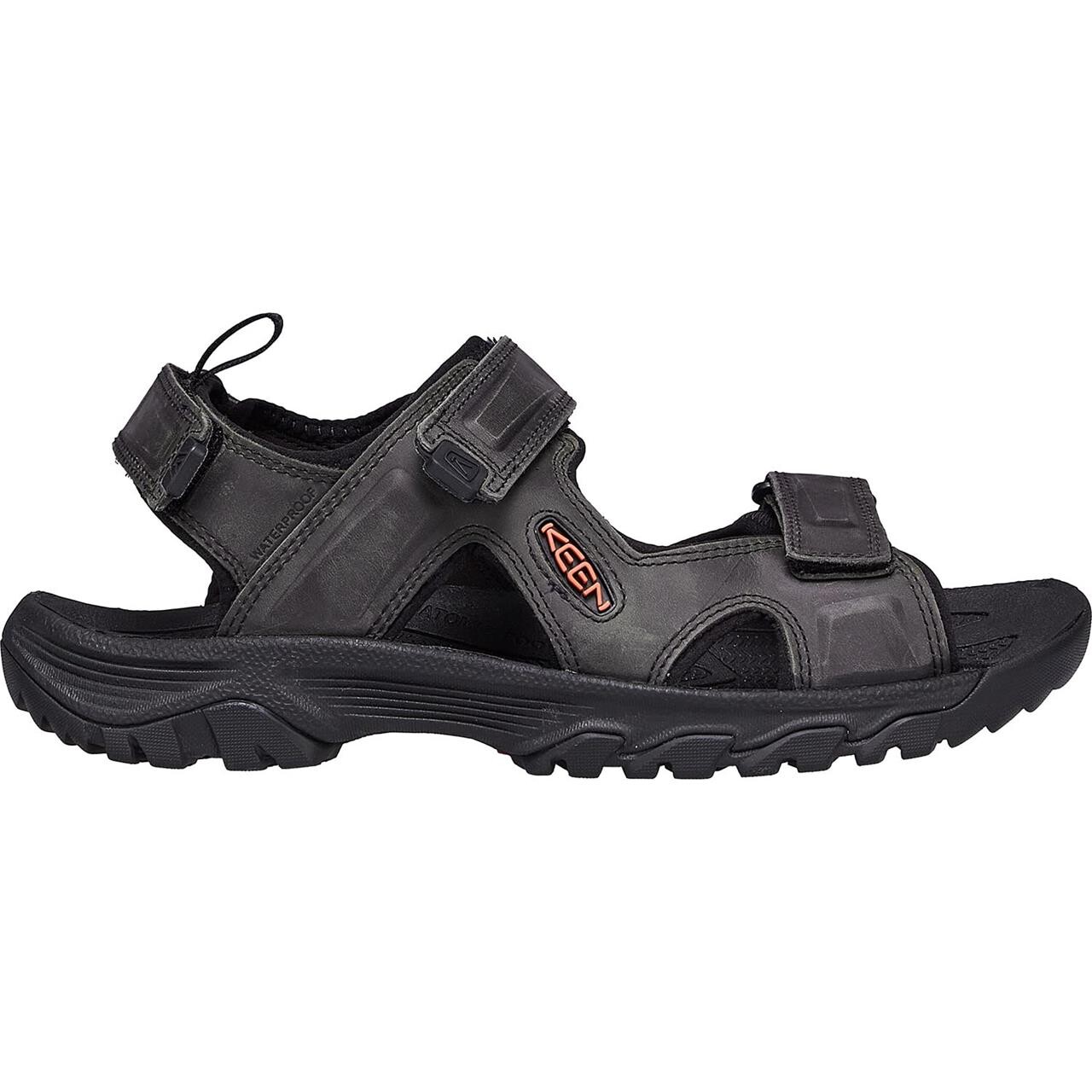Sort Keen Mens Targhee Iii Open Toe Sandal Grå Grey Black - Keen Sandaler - 191190487891