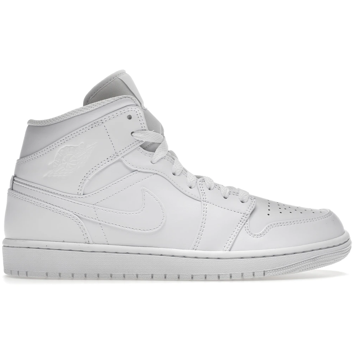 Hvid Air Jordan Mid Triple White - Air Sneakers