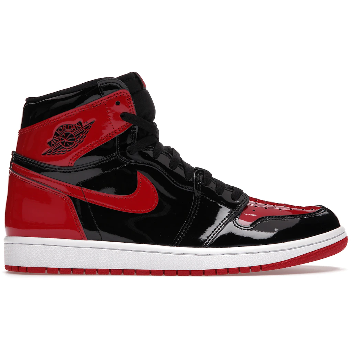 Air Jordan Retro High Patent Bred - Air Sneakers  - 0195243521495