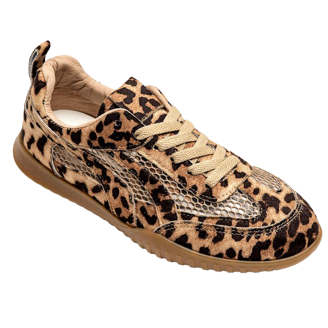 Leopard Ideal Shoes Dame Sneakers - Ideal Shoes Sneakers  - 5714990201242