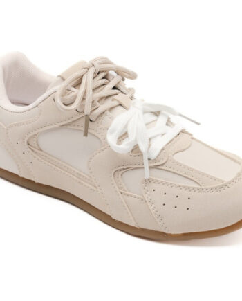 Beige Beatrice Dame Sneakers 6506 - Shoes Sneakers  - 5715406758428