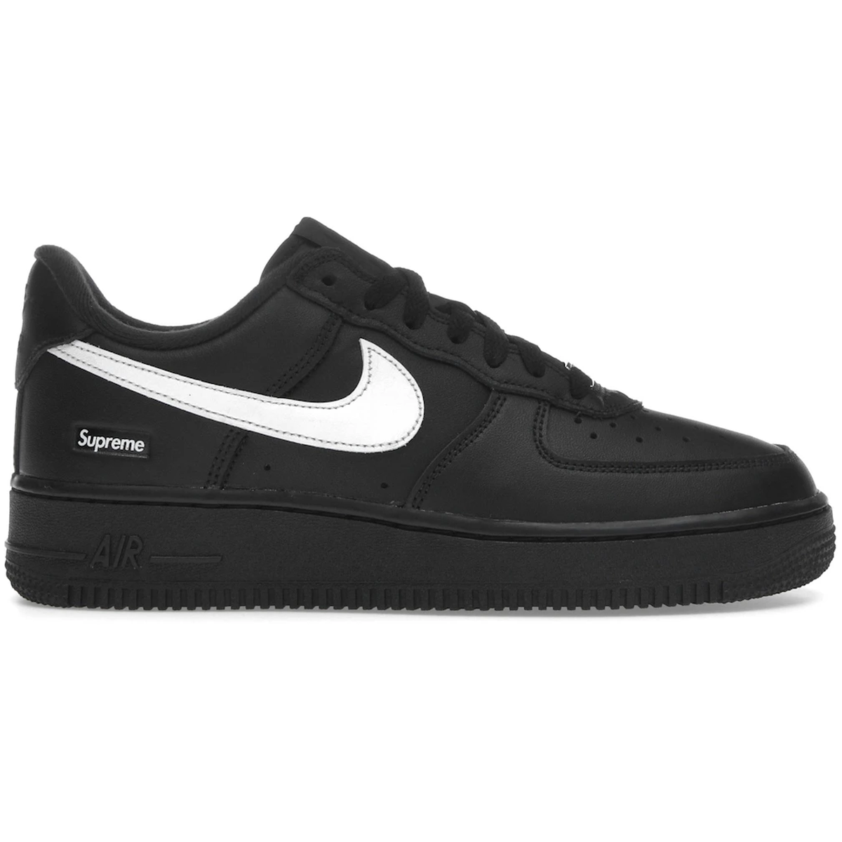 Sort Nike Air Force Low Supreme Black White - Nike Sneakers