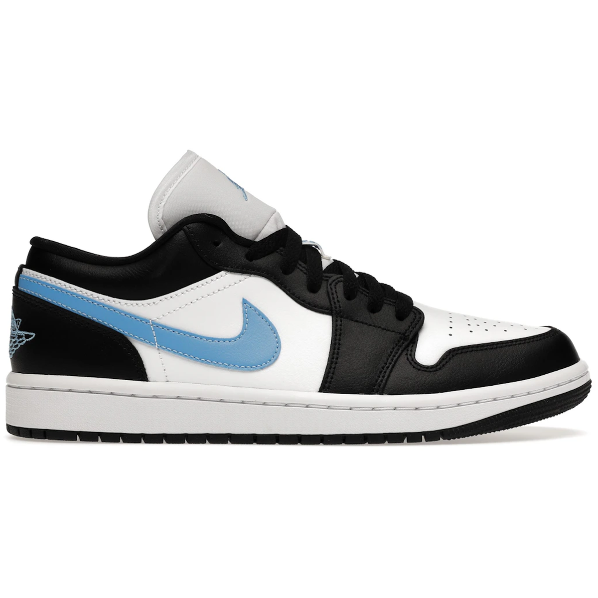 Sort Air Jordan Low Black University Blue White - Air Sneakers - 0195866343573