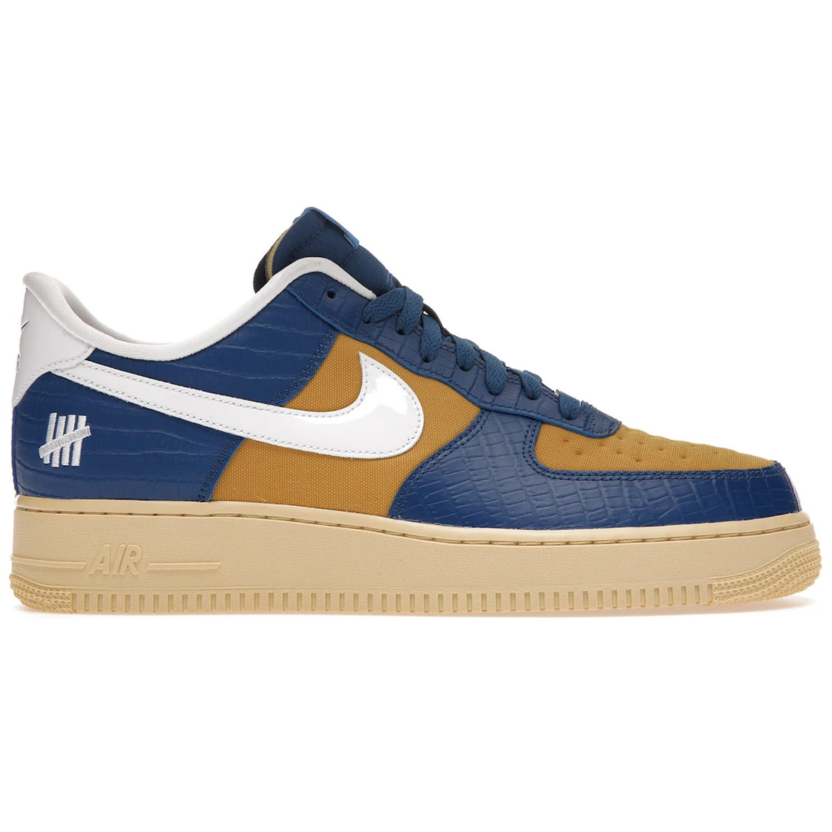 Gul Nike Air Force Low Undefeated Blue Yellow Croc - Nike Sneakers  - 195244260379