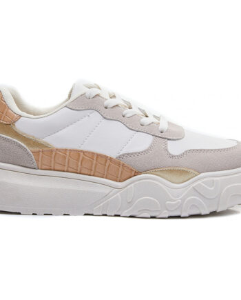 Beige Dame Sneakers 6135 - Shoes Sneakers  - 5711614760956