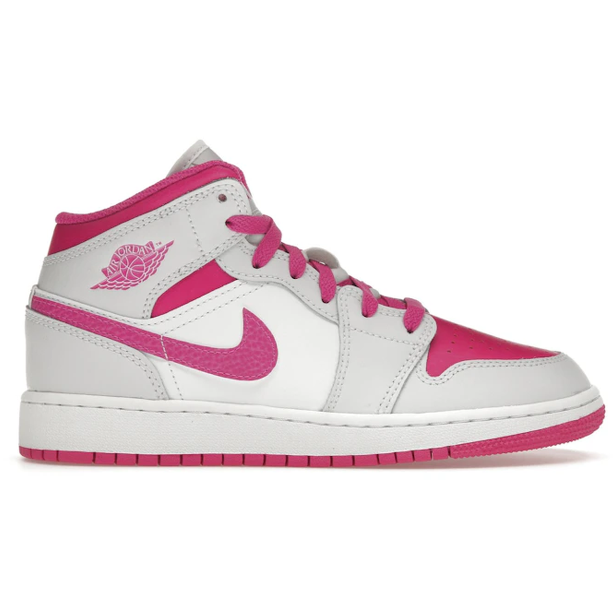 Pink Air Jordan Mid Fire - Air Sneakers  - 197597020105