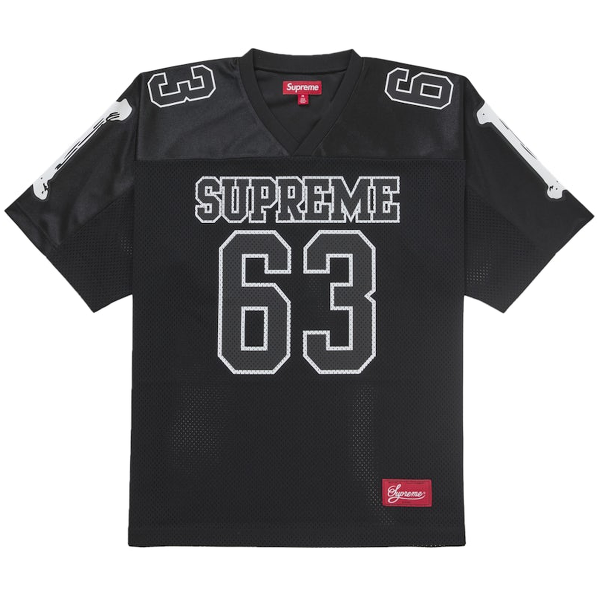 Sort Supreme Bones Football Jersey Black - Supreme Sneakers