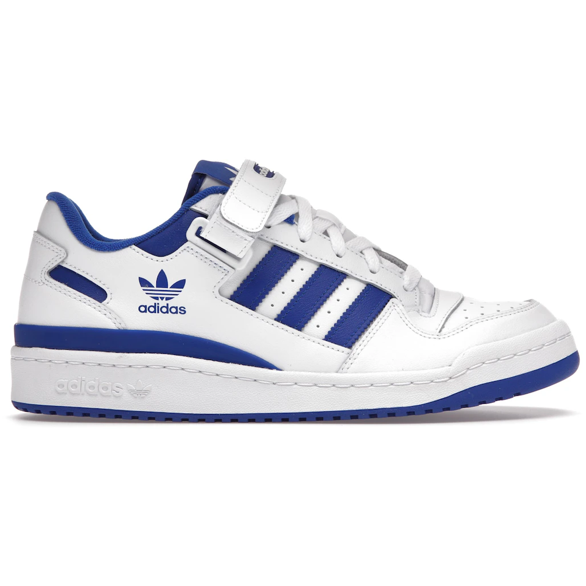 Hvid Adidas Forum Low White Royal Blue - Adidas Sneakers - 4064037427137