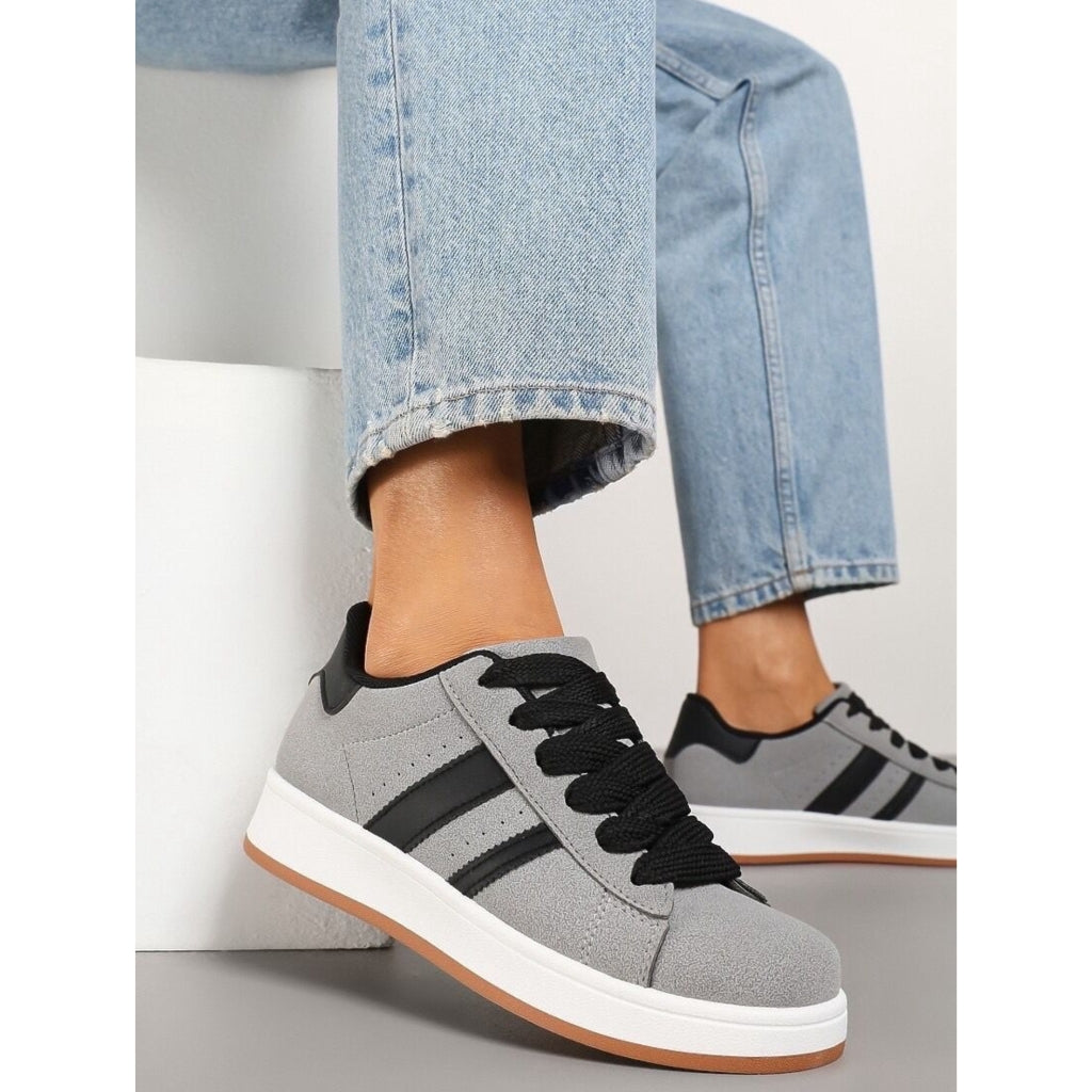 Grå Ginette Dame Sneakers 123 Grey - Shoes Sneakers  - 5715406761985