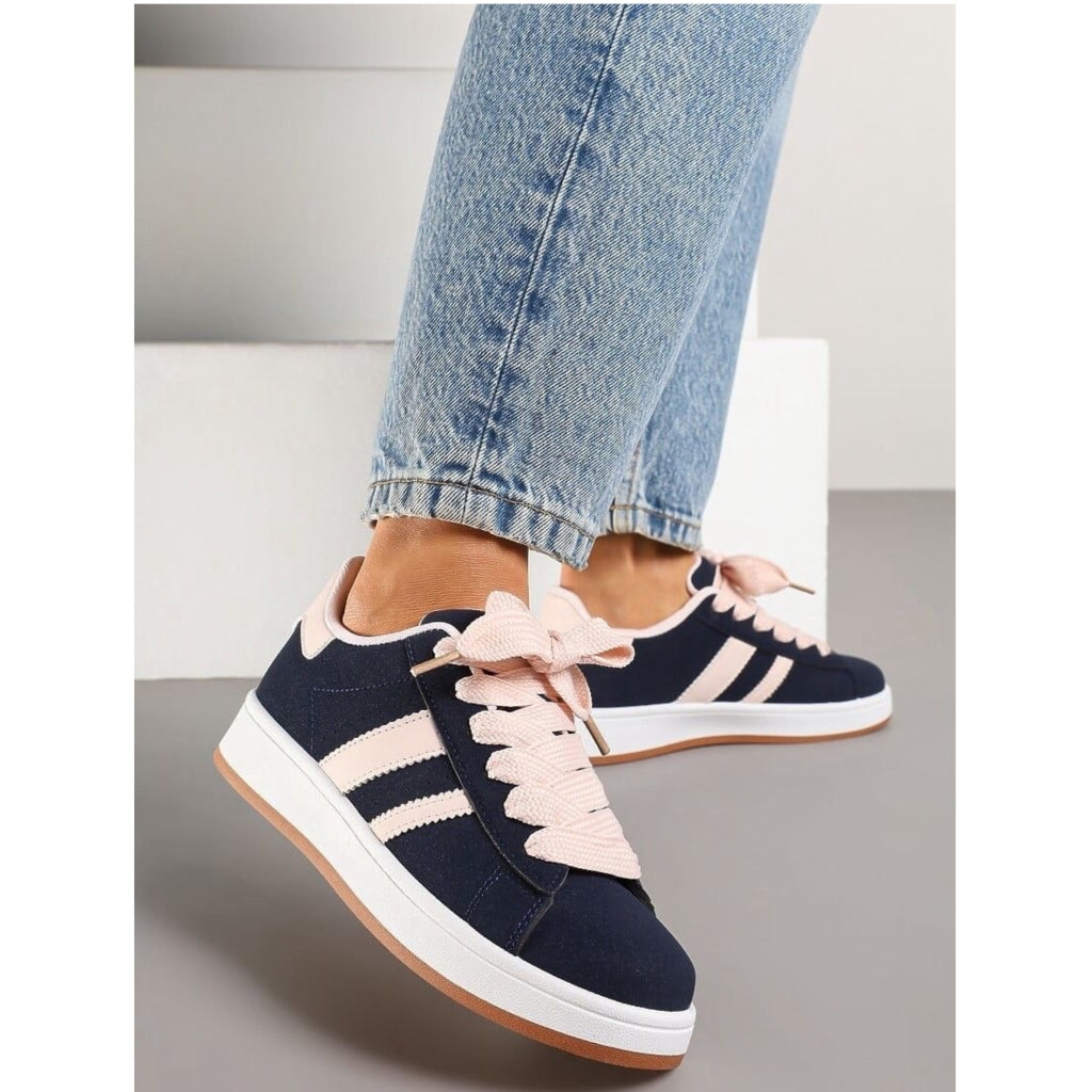 Navy Ginette Dame Sneakers 123 - Shoes Sneakers  - 5715406734675
