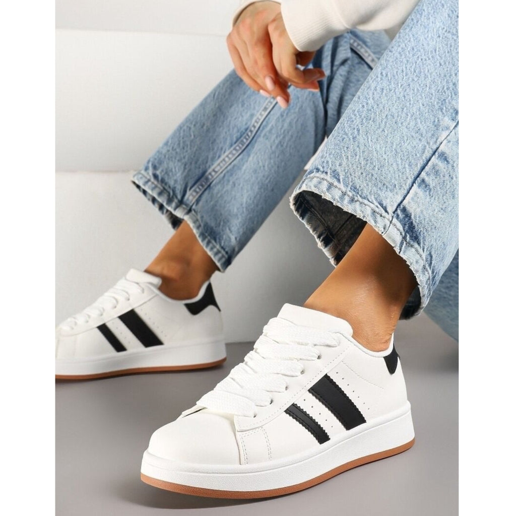 Hvid Ginette Dame Sneakers 123 White - Shoes Sneakers  - 5715406734422