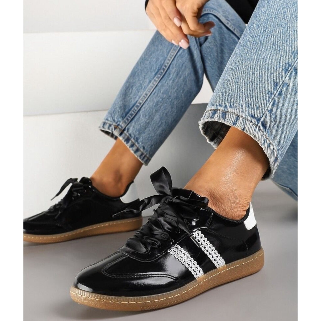 Sort Gloria Dame Sneakers 110 Black - Shoes Sneakers - 5715406761497