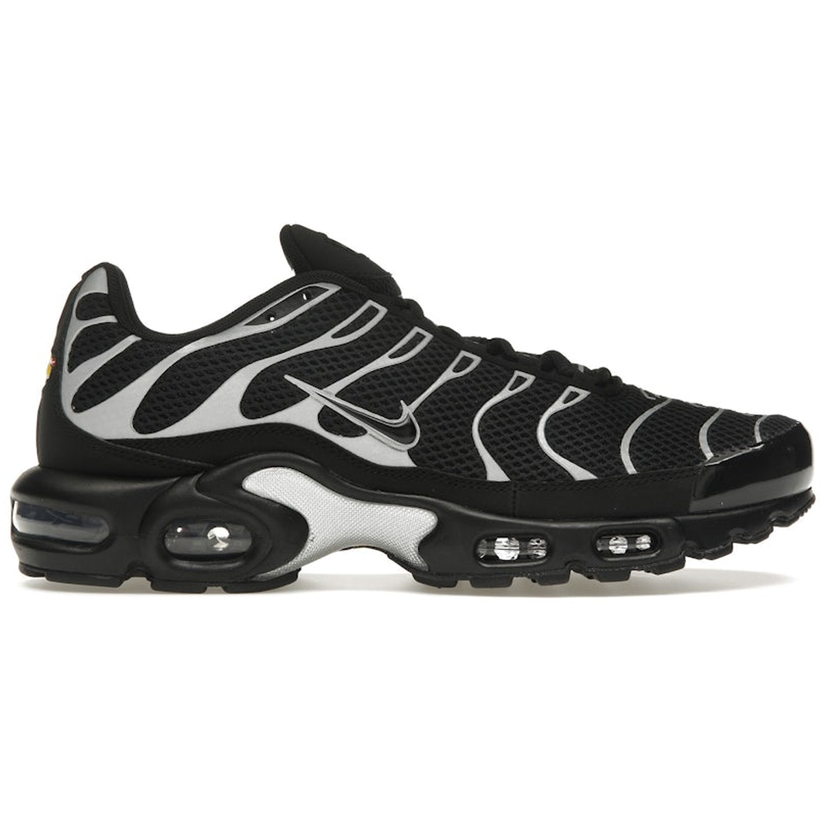 Sort Nike Air Max Plus Black Reflective Silver - Nike Sneakers