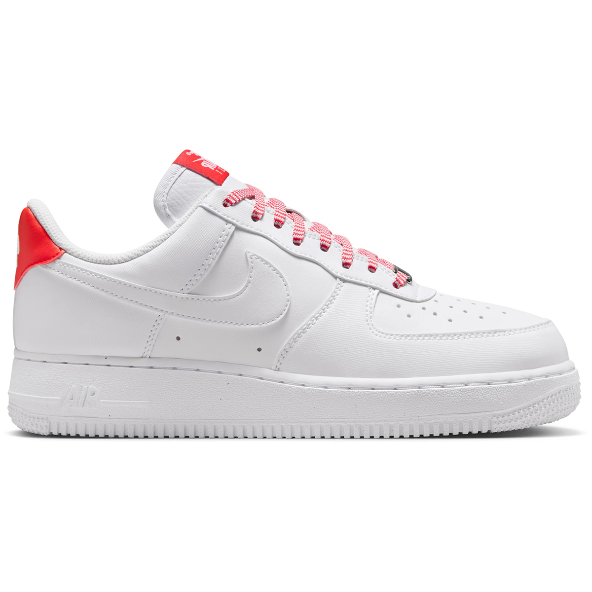 Hvid Nike Air Force Low White Pink Foam Metallic Silver Light Crimson - Nike Sneakers  - 197862734348