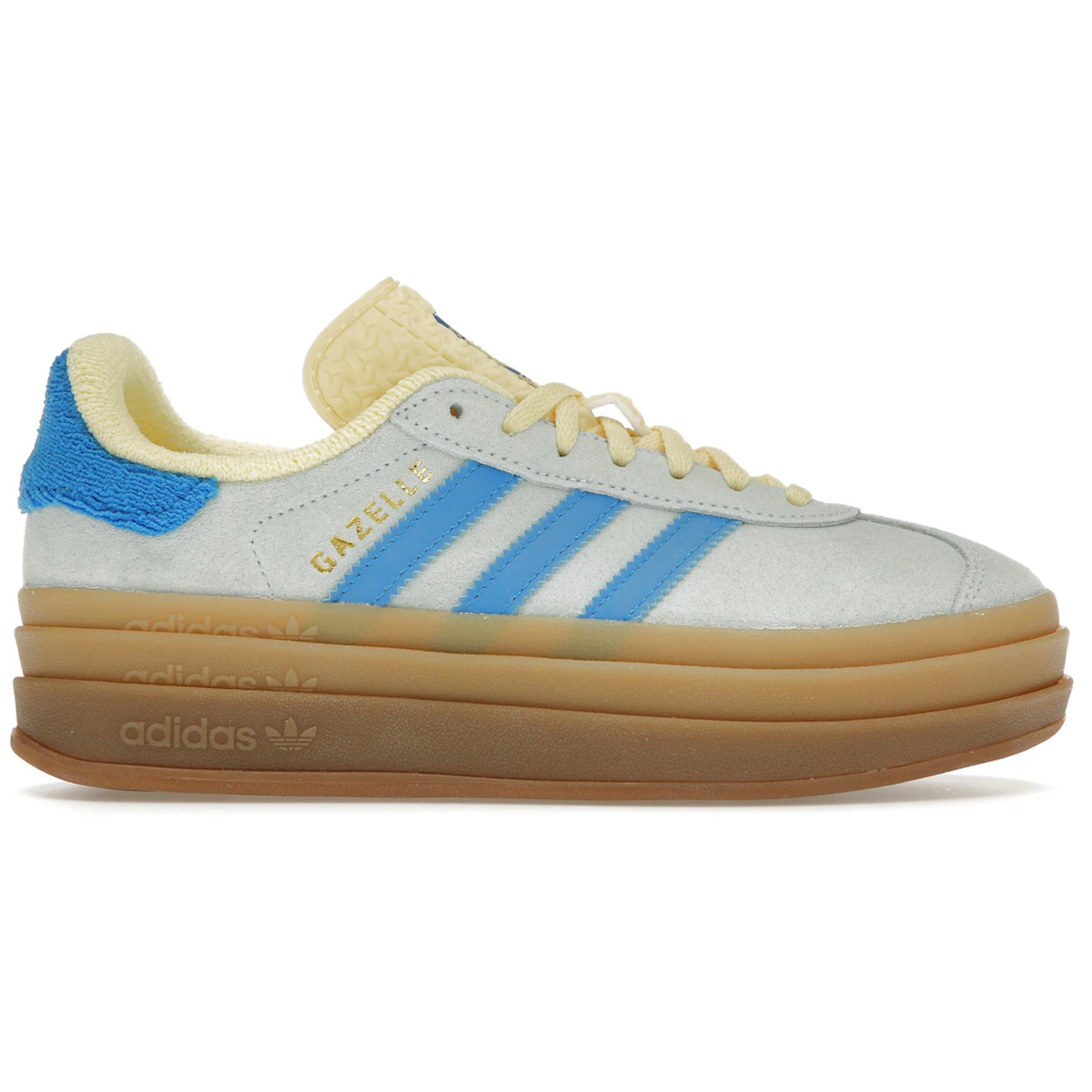 Gul Adidas Gazelle Bold Almost Blue Yellow - Adidas Sneakers  - 4066765786357