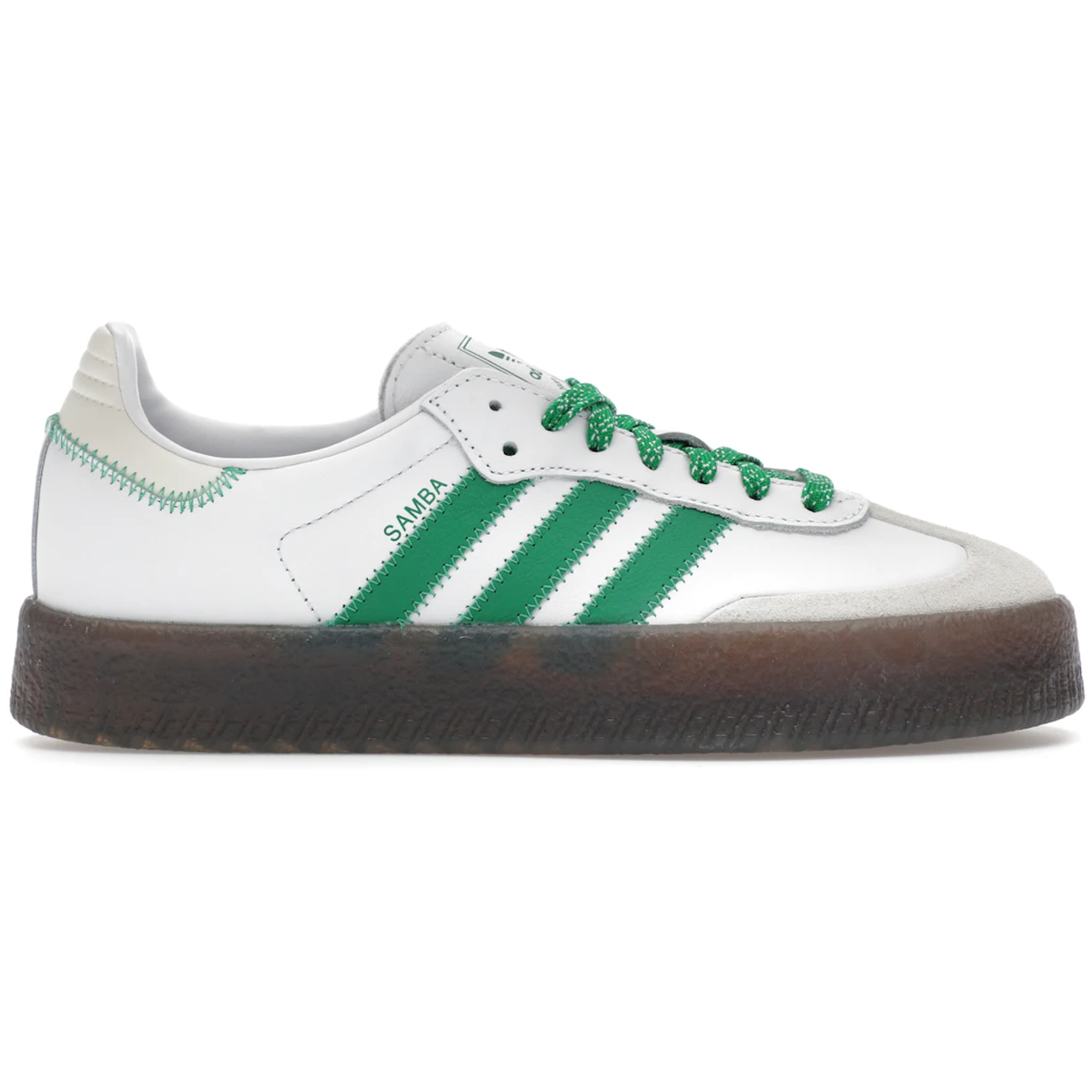Hvid Adidas Sambae Cloud White Green - Adidas Sneakers - 4067888631371