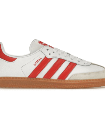 Hvid Adidas Samba White Solar Red Gum - Adidas Sneakers  - 4066765920843