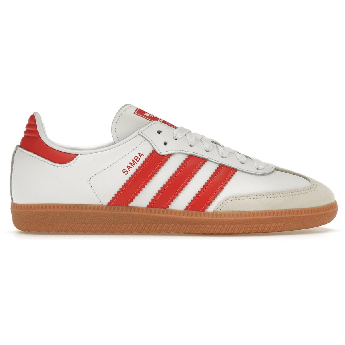 Hvid Adidas Samba White Solar Red Gum - Adidas Sneakers - 4066765920843