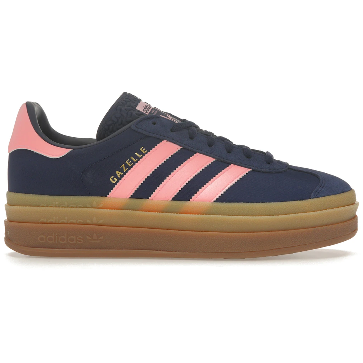 Pink Adidas Gazelle Bold Dark Blue Spark - Adidas Sneakers  - 4067888535969