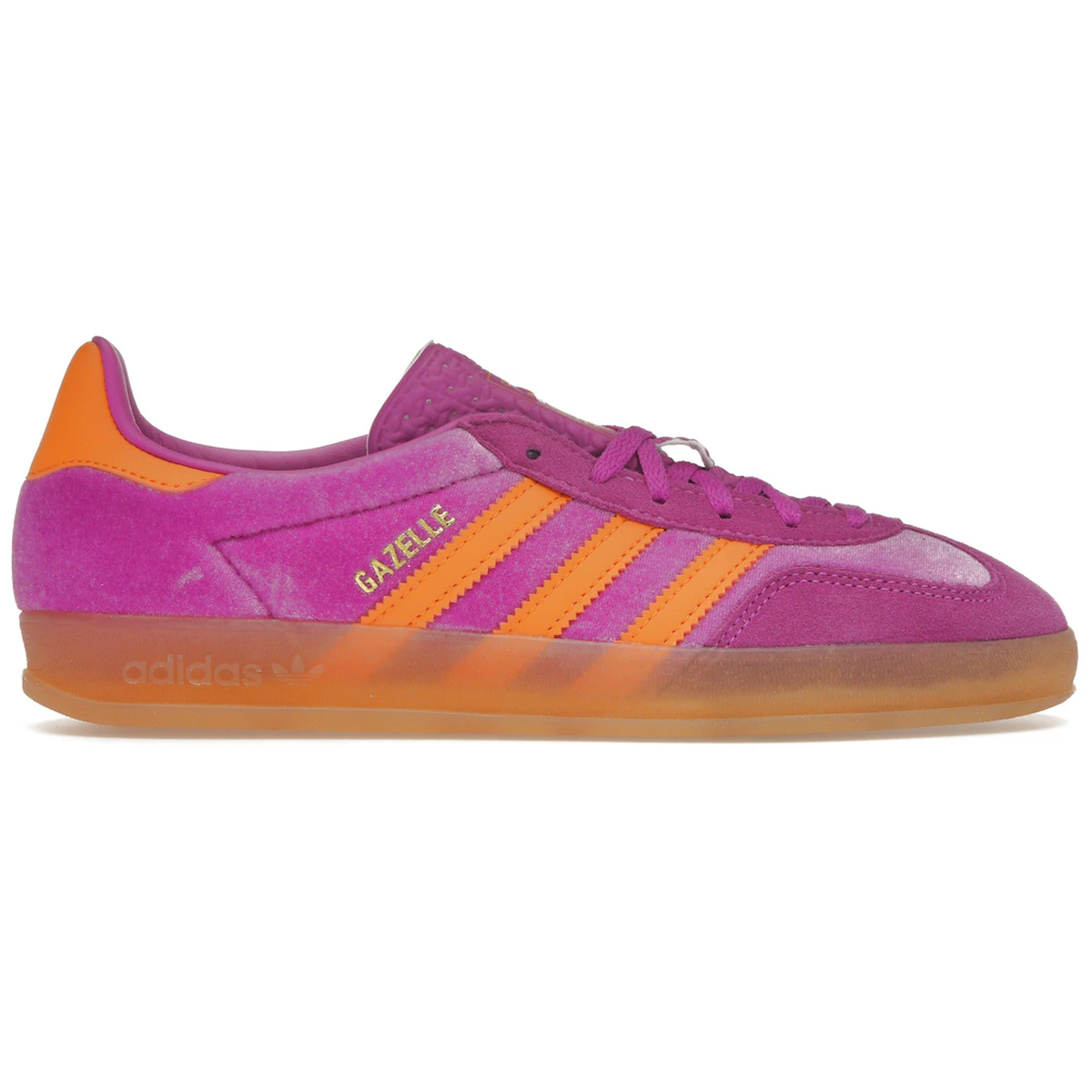 Lilla Adidas Gazelle Indoor Purple Burst Velvet - Adidas Sneakers