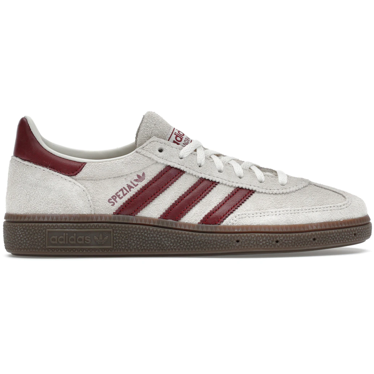 Hvid Adidas Handball Spezial Off White Collegiate Burgundy - Adidas Sneakers