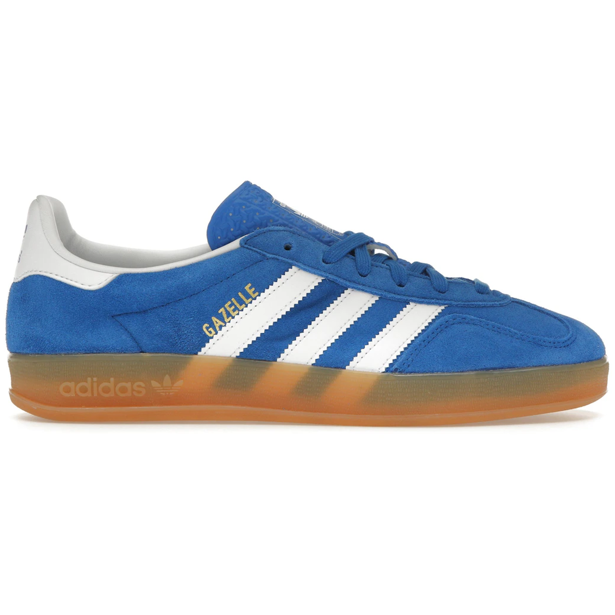 Hvid Adidas Gazelle Indoor Blue Bird Cloud White - Adidas Sneakers - 4067897474143
