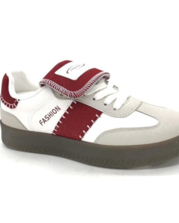 Rød Josianne Dame Sneakers 101 Kaki Red001 - Shoes Sneakers  - 5715406746272