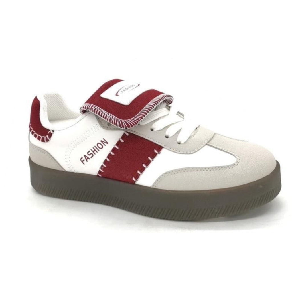 Rød Josianne Dame Sneakers 101 Kaki Red001 - Shoes Sneakers - 5715406746272