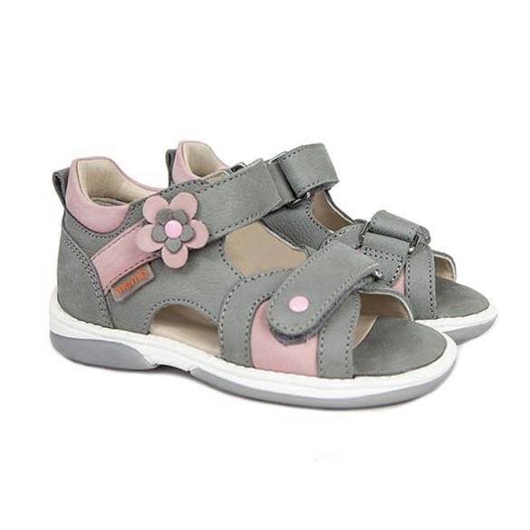 Pink Memo Kristina Sandal Grå Sandal Med Ekstra Støtte - Memo Sandaler