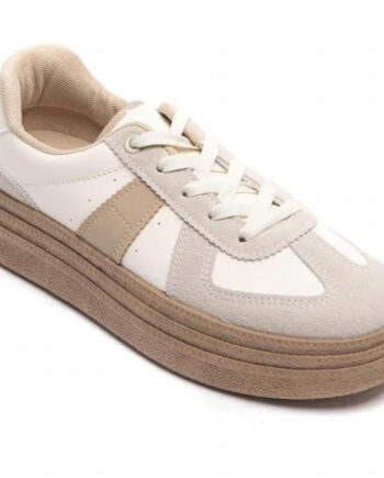 Khaki Loa Dame Sneakers 7590 - Shoes Sneakers  - 5715406537849