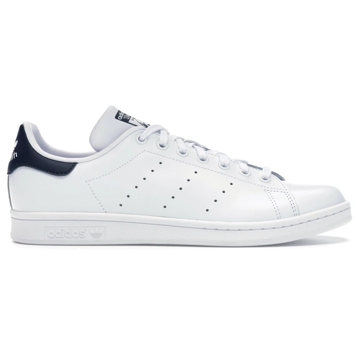 Hvid Adidas Stan Smith Core White New Navy - Adidas Sneakers - 4054067760427