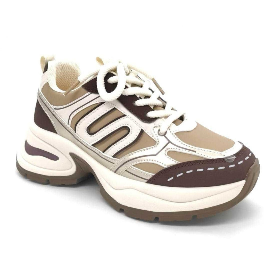 Martina Dame Sneakers 103 Kaki - Shoes Sneakers - 5715406761688