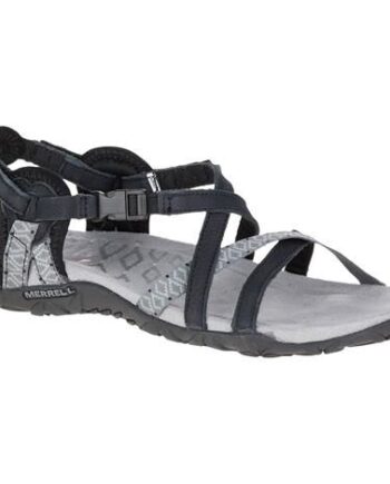 Sort Merrell Terran Lattice Dame Black - Merrell Sandaler  - 044214909223