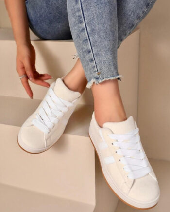 Rosa Lie Dame Sneakers 1101 Beige - Shoes Sneakers  - 5715406807652