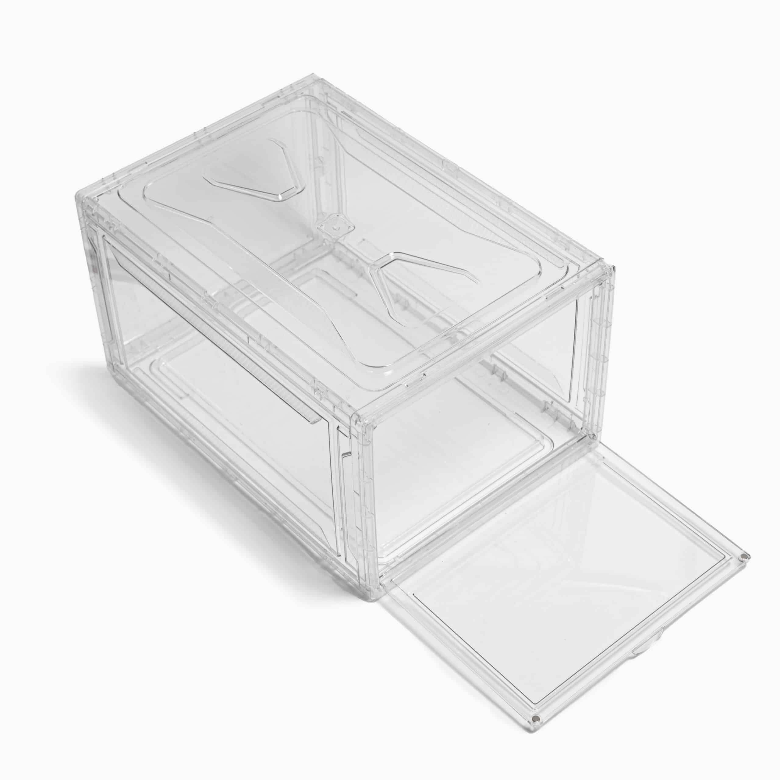 Transparent Stabelbar Sneaker Box Farver 5cm 38cm 20cm Alexa - Simplyorganized Sneakers