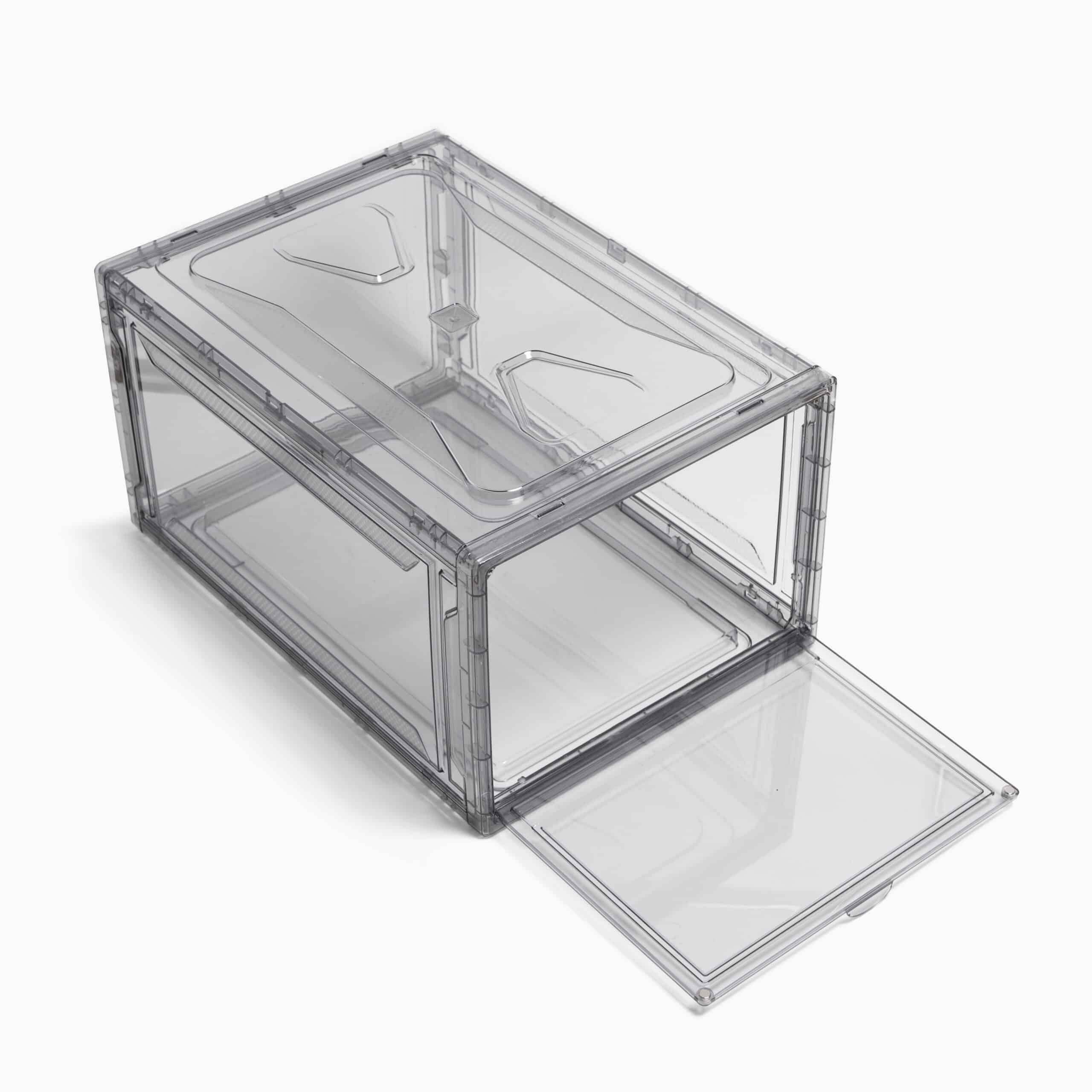 Grå Stabelbar Sneaker Box Farver 5cm 38cm 20cm Alexa - Simplyorganized Sneakers