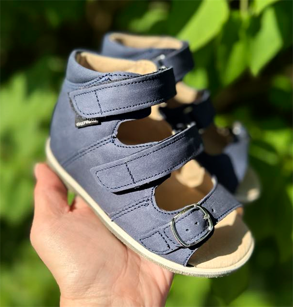 Aurelka Sandal Navy Spænderem Sandal Med Ekstra Støtte - Aurelka Sandaler