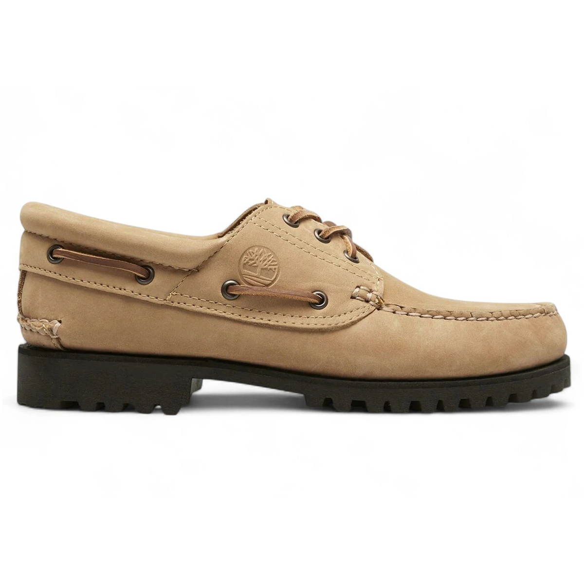 Sort Timberland Authentic Boat Shoe Beige Black - Timberland Sneakers